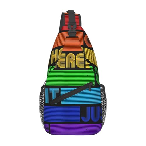 peiyeety LGBT Gay Pride Regenbogen Amerikanische Flagge Cross Brusttasche für Damen und Herren, verstellbare Umhängetaschen, Schulterrucksack peiyeety LGBT Gay Pride Regenbogen Amerikanische Flagge Cross Brusttasche für Damen und Herren, verstellbare Umhängetaschen, Schulterrucksack von peiyeety