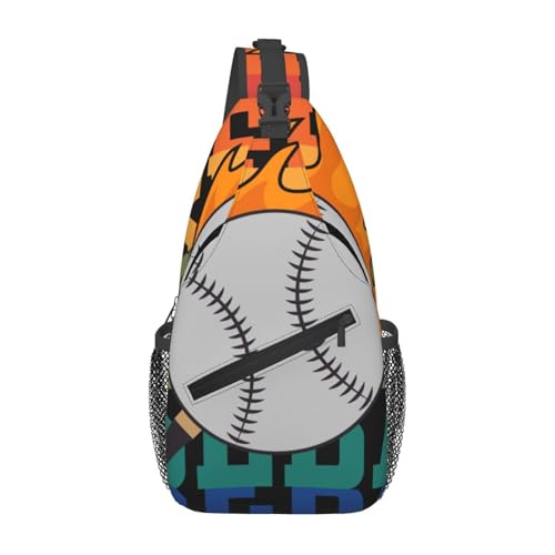 peiyeety Love Baseball Bat Cross Brusttasche für Damen und Herren, verstellbare Umhängetasche, Schulterrucksack peiyeety Love Baseball Bat Cross Brusttasche für Damen und Herren, verstellbare Umhängetasche, Schulterrucksack von peiyeety