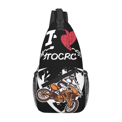 peiyeety Love Motocross Dirt Bike Biker Cross Brusttasche für Damen und Herren, verstellbare Umhängetaschen, Schulterrucksack peiyeety Love Motocross Dirt Bike Biker Cross Brusttasche für Damen und Herren, verstellbare Umhängetaschen, Schulterrucksack von peiyeety