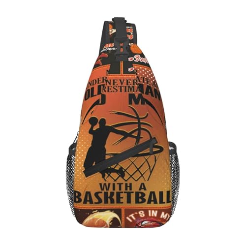 peiyeety Lustiger Basketball-Cross-Brustbeutel mit Leopardenmuster für Damen und Herren, verstellbare Umhängetaschen, Schulterrucksack peiyeety Lustiger Basketball-Cross-Brustbeutel mit Leopardenmuster für Damen und Herren, verstellbare Umhängetaschen, Schulterrucksack von peiyeety