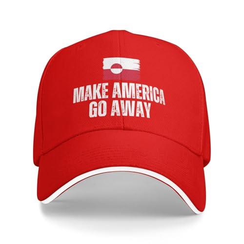 peiyeety Make America Go Away Hüte Grönland Hut Baseball Cap Rot von peiyeety