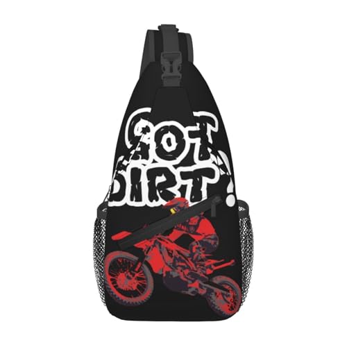 peiyeety Motocross Dirt Bike Got Dirt Cross Brusttasche für Damen und Herren, verstellbare Umhängetaschen, Schulterrucksack peiyeety Motocross Dirt Bike Got Dirt Cross Brusttasche für Damen und Herren, verstellbare Umhängetaschen, Schulterrucksack von peiyeety
