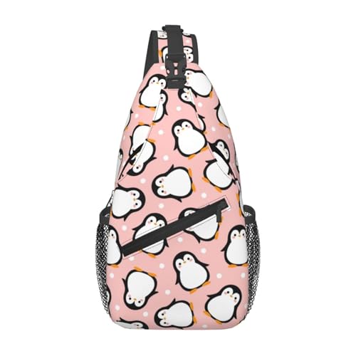 peiyeety Niedliche Umhängetasche mit Tier-Pinguin-Motiv, für Damen und Herren, für Reisen, Wandern, Tagesrucksack, Brust-Umhängetasche peiyeety Niedliche Umhängetasche mit Tier-Pinguin-Motiv, für Damen und Herren, für Reisen, Wandern, Tagesrucksack, Brust-Umhängetasche von peiyeety