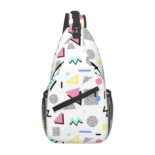 peiyeety Retro Vintage 80er 90er Mode Sling Bag Crossbody Rucksack für Damen Herren Reisen Wandern Daypack Brust Umhängetasche peiyeety Retro Vintage 80er 90er Mode Sling Bag Crossbody Rucksack für Damen Herren Reisen Wandern Daypack Brust Umhängetasche von peiyeety