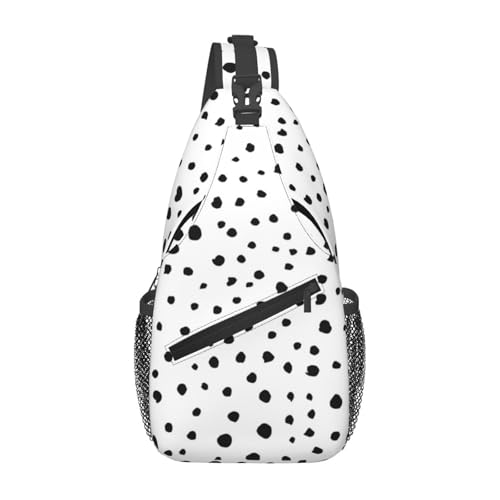 peiyeety Schultertasche mit Dalmatiner-Print, Umhängetasche für Damen und Herren, für Reisen, Wandern, Tagesrucksack, Brust-Umhängetasche peiyeety Schultertasche mit Dalmatiner-Print, Umhängetasche für Damen und Herren, für Reisen, Wandern, Tagesrucksack, Brust-Umhängetasche von peiyeety