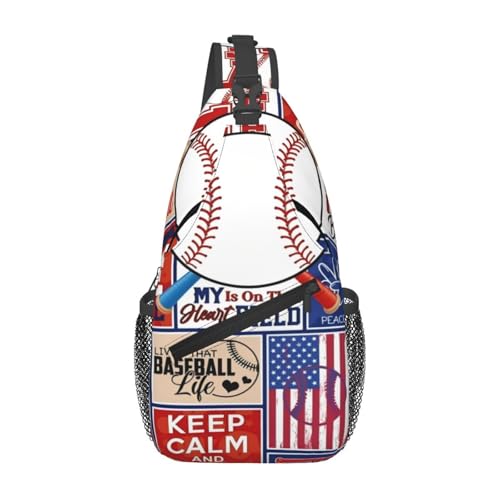 peiyeety Sport-Baseballhandschuh-Schläger-Cross-Brusttasche für Damen und Herren, verstellbare Umhängetaschen, Schulterrucksack peiyeety Sport-Baseballhandschuh-Schläger-Cross-Brusttasche für Damen und Herren, verstellbare Umhängetaschen, Schulterrucksack von peiyeety