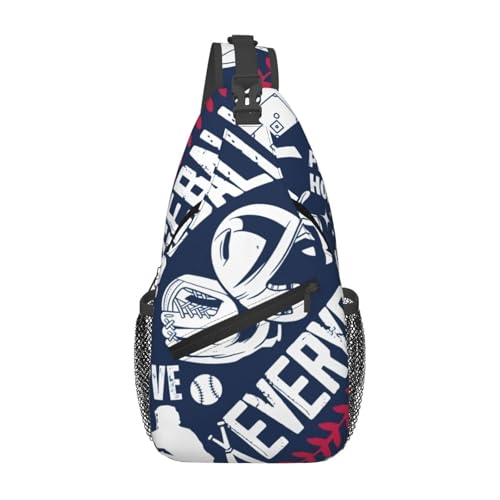 peiyeety Sport-Baseballhandschuh-Schläger-Cross-Brusttasche für Damen und Herren, verstellbare Umhängetaschen, Schulterrucksack von peiyeety