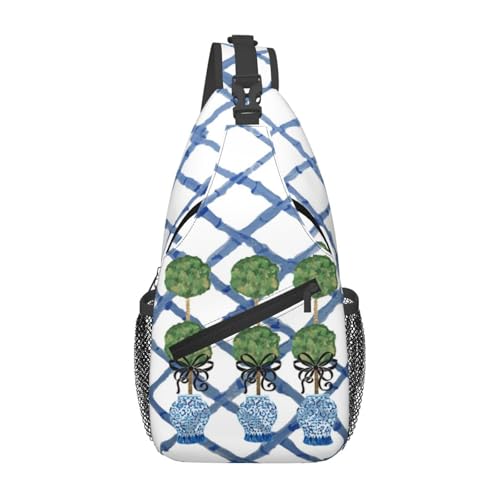 peiyeety Topiary Chinoiserie Ingwerglas-Schultertasche, Umhängetasche für Damen und Herren, Reisen, Wandern, Tagesrucksack, Brust- und Schultertasche peiyeety Topiary Chinoiserie Ingwerglas-Schultertasche, Umhängetasche für Damen und Herren, Reisen, Wandern, Tagesrucksack, Brust- und Schultertasche von peiyeety