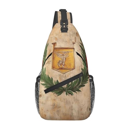 peiyeety Umhängetasche, Umhängetasche, Brusttasche, römische italienische Flagge, Sling-Rucksack, lässige Taillen-Gürteltasche für unterwegs von peiyeety