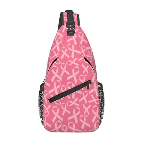 peiyeety Umhängetasche mit Brustkrebs-Bewusstseins-Motiv, für Damen und Herren, für Reisen, Wandern, Tagesrucksack, Brust-Umhängetasche peiyeety Umhängetasche mit Brustkrebs-Bewusstseins-Motiv, für Damen und Herren, für Reisen, Wandern, Tagesrucksack, Brust-Umhängetasche von peiyeety