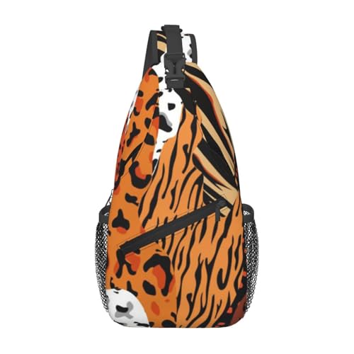 peiyeety Umhängetasche mit Leopardenmuster, für Damen und Herren, verstellbar, Umhängetasche, Schulterrucksack peiyeety Umhängetasche mit Leopardenmuster, für Damen und Herren, verstellbar, Umhängetasche, Schulterrucksack von peiyeety