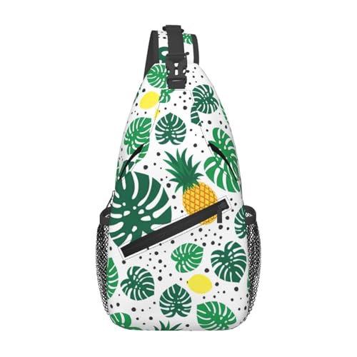 peiyeety Umhängetasche mit tropischen Blättern und Blumen, für Damen und Herren, verstellbar, Umhängetasche, Schulterrucksack peiyeety Umhängetasche mit tropischen Blättern und Blumen, für Damen und Herren, verstellbar, Umhängetasche, Schulterrucksack von peiyeety