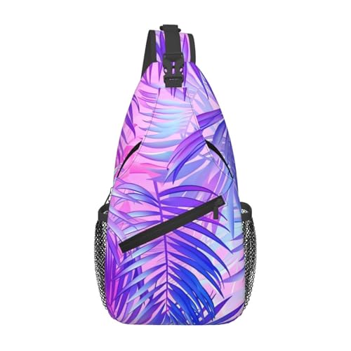peiyeety Umhängetasche mit tropischen Blättern und Blumen, für Damen und Herren, verstellbar, Umhängetasche, Schulterrucksack peiyeety Umhängetasche mit tropischen Blättern und Blumen, für Damen und Herren, verstellbar, Umhängetasche, Schulterrucksack von peiyeety