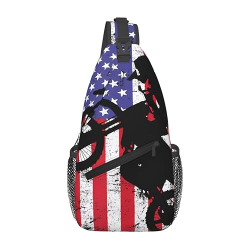 peiyeety Vintage Baseball Amerikanische Flagge Cross Brusttasche für Damen und Herren, verstellbare Umhängetaschen, Schulterrucksack peiyeety Vintage Baseball Amerikanische Flagge Cross Brusttasche für Damen und Herren, verstellbare Umhängetaschen, Schulterrucksack von peiyeety