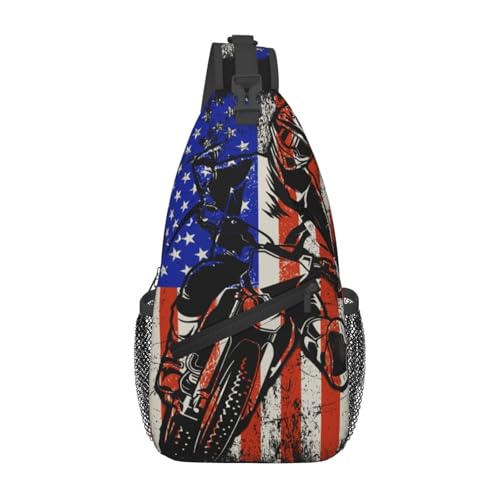 peiyeety Vintage Baseball Amerikanische Flagge Cross Brusttasche für Damen und Herren, verstellbare Umhängetaschen, Schulterrucksack peiyeety Vintage Baseball Amerikanische Flagge Cross Brusttasche für Damen und Herren, verstellbare Umhängetaschen, Schulterrucksack von peiyeety