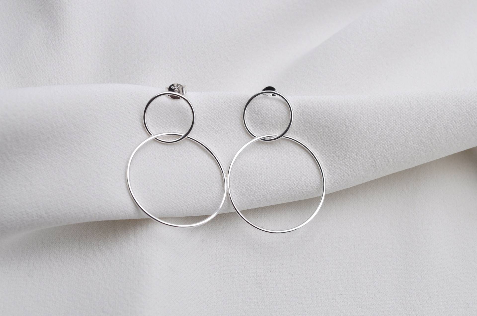 Double Hoops | Sterling Silber Double Hoops | Sterling Silber von pelyo