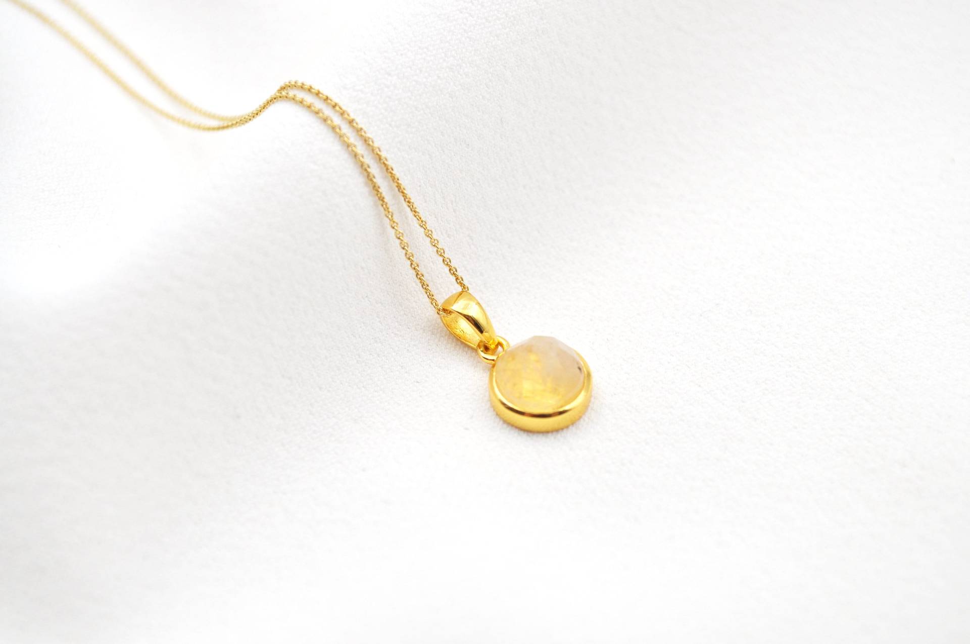 Kette Mondstein | Sterling Silber Vergoldet Kette Mondstein | Sterling Silber Vergoldet von pelyo