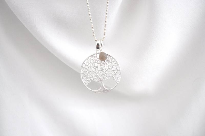 Tree Of Life | Lebensbaum 925 Sterling Silber Necklace Geburtstagsgeschenk Frau Geschenk Symbolkette Silber Baum Des Lebens von pelyo