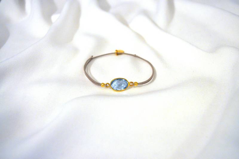 Twist | Quarz Gold 925 Sterling Silber Bracelet Geschenk Frau Halb Trauzeugin Trend Freundschaft Urlaub von pelyo