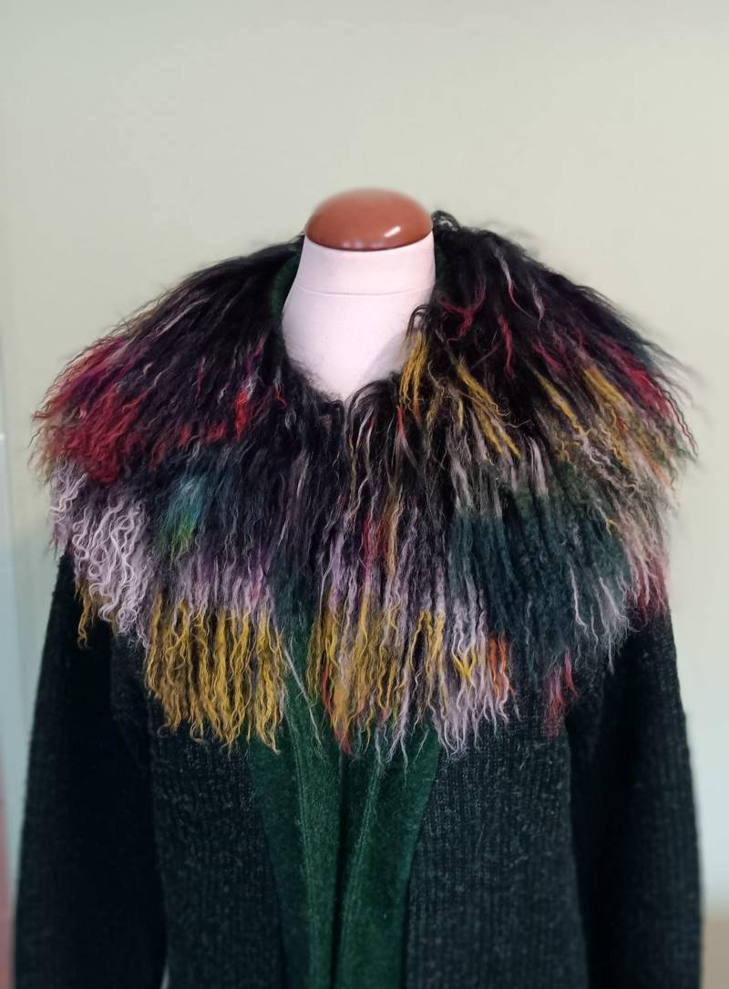 Kragen Aus Buntem Tibetlammfell, Pelzkragen, Fur, Collar von pelzArt