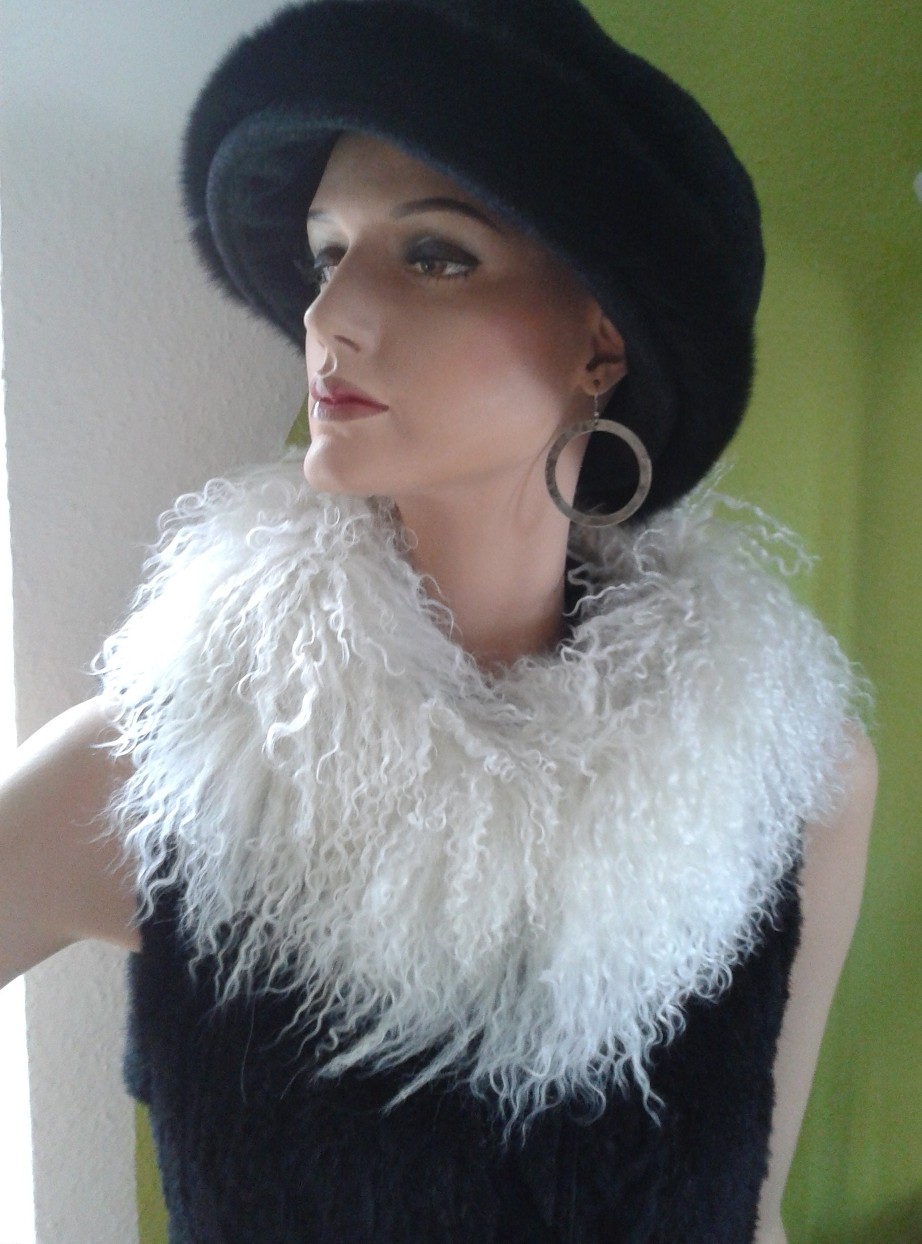 Loop - Schal Tibetlamm Wintertraum, Kurzer Kragen Aus Mongolin-Fell, Fur, Collar, Herbst, Winter von pelzArt