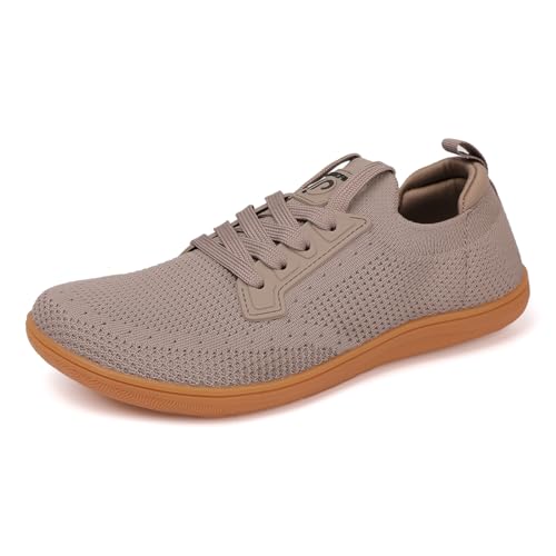 penicfine Damen Herren breite Barfußschuhe, minimalistischer Stil, Freizeitschuhe, Zero Drop Outdoor-Wanderschuhe., Braun, 7.5 Wide Women/6 Wide Men von penicfine