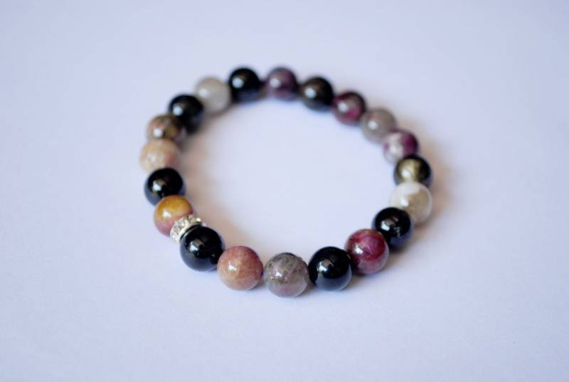 Eine Einfache Gestaltete Turmalin-Armband Mit Silber Versilbert Perlen von penny1881