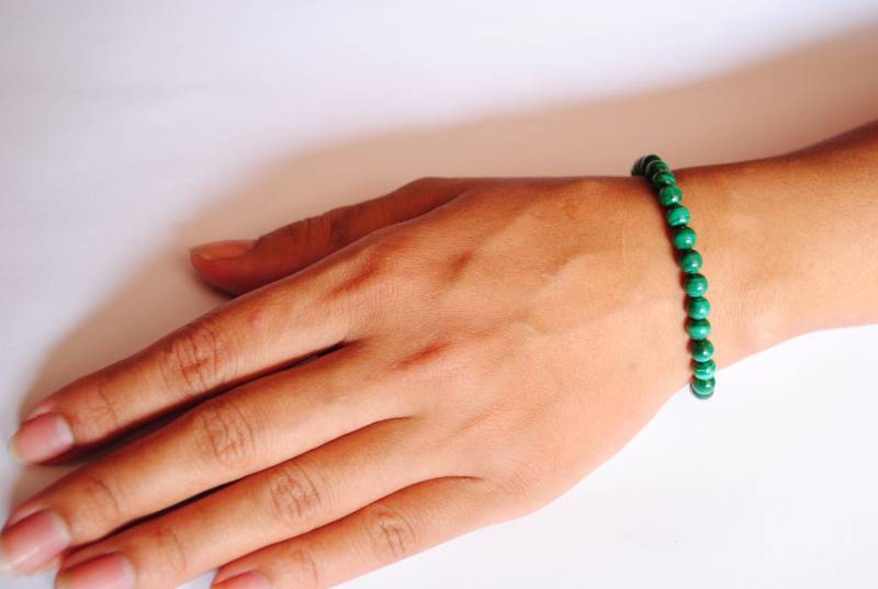 Handgemachte Natürliche Grüne Malachit Armband von penny1881