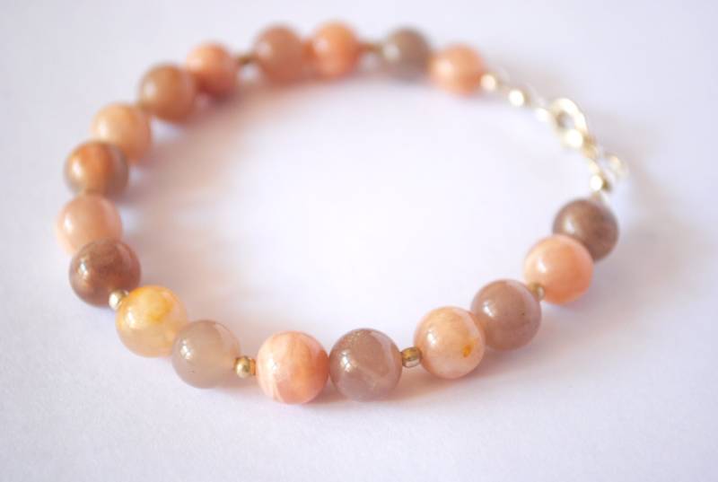 Mondstein Armband Mit Silber Perlen von penny1881