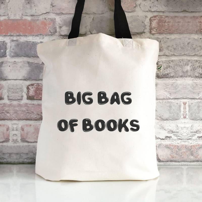 Große Tasche Bücher/Baumwolle Shopper Leinwand Einkaufstasche Lesung Buch von peppermintandblue