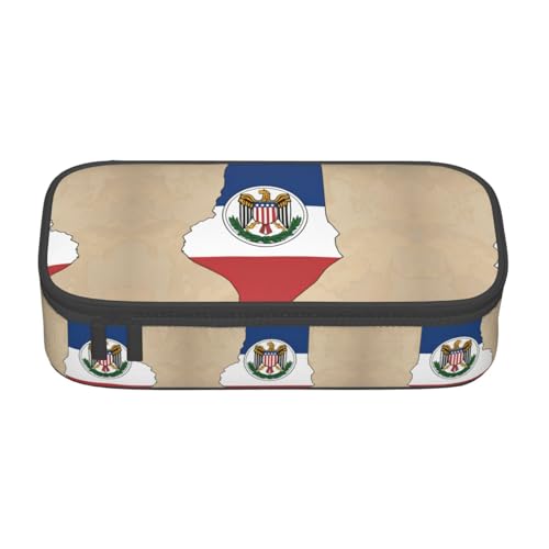 Federmäppchen mit Paraguay-Flagge, großes Fassungsvermögen, Stiftetasche, Schreibwaren-Organizer mit Reißverschluss, für Büro und Uni Federmäppchen mit Paraguay-Flagge, großes Fassungsvermögen, Stiftetasche, Schreibwaren-Organizer mit Reißverschluss, für Büro und Uni von perangg