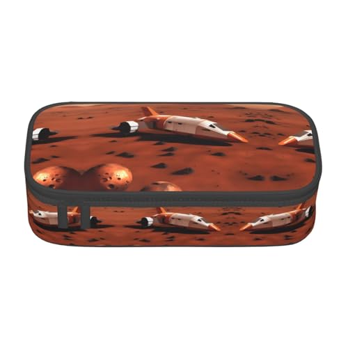 Mars Planet Federmäppchen, großes Fassungsvermögen, Stiftetasche, Schreibwaren-Organizer mit Reißverschluss, für Büro und Uni Mars Planet Federmäppchen, großes Fassungsvermögen, Stiftetasche, Schreibwaren-Organizer mit Reißverschluss, für Büro und Uni von perangg