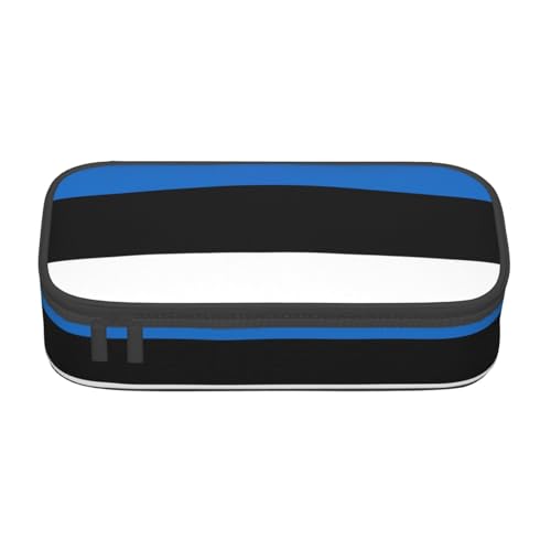 perangg Federmäppchen, Motiv: Flagge Estlands, großes Fassungsvermögen, Stiftetasche, Schreibwaren-Organizer mit Reißverschluss, für Büro und Uni von perangg