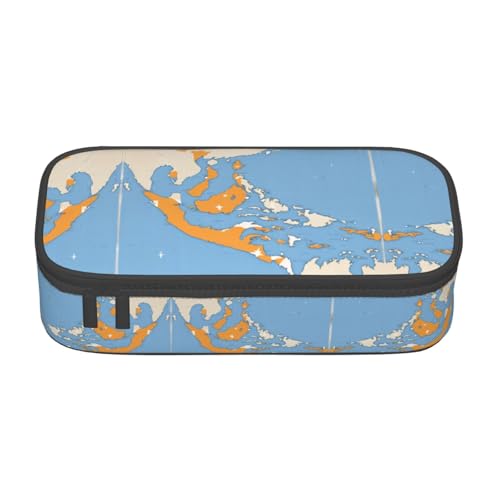 perangg Federmäppchen, Motiv: Marshallinseln, Flagge, großes Fassungsvermögen, Stiftetasche, Schreibwaren-Organizer mit Reißverschluss, für Büro und Uni von perangg