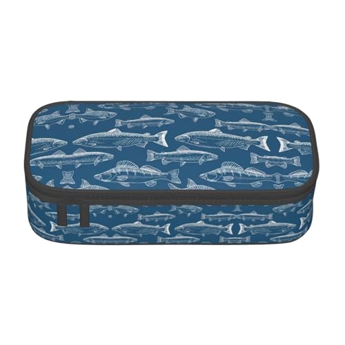 perangg Federmäppchen, Motiv: Ozeanfische, große Kapazität, Stiftetasche, Schreibwaren-Organizer mit Reißverschluss, für Büro und Uni perangg Federmäppchen, Motiv: Ozeanfische, große Kapazität, Stiftetasche, Schreibwaren-Organizer mit Reißverschluss, für Büro und Uni von perangg