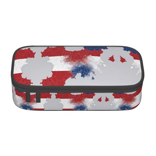 perangg Federmäppchen, Motiv: Tschechische Republik, Flagge, großes Fassungsvermögen, Stiftetasche, Schreibwaren-Organizer mit Reißverschluss, für Büro und Uni perangg Federmäppchen, Motiv: Tschechische Republik, Flagge, großes Fassungsvermögen, Stiftetasche, Schreibwaren-Organizer mit Reißverschluss, für Büro und Uni von perangg