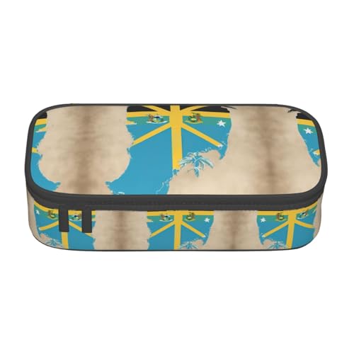 perangg Federmäppchen mit Bahamas-Flagge, großes Fassungsvermögen, Stiftetasche, Schreibwaren-Organizer mit Reißverschluss, für Büro und Uni perangg Federmäppchen mit Bahamas-Flagge, großes Fassungsvermögen, Stiftetasche, Schreibwaren-Organizer mit Reißverschluss, für Büro und Uni von perangg