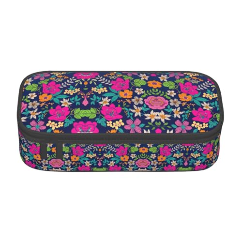 perangg Federmäppchen mit Blumenmotiv, großes Fassungsvermögen, Schreibwaren-Organizer mit Reißverschluss, für Büro und Uni perangg Federmäppchen mit Blumenmotiv, großes Fassungsvermögen, Schreibwaren-Organizer mit Reißverschluss, für Büro und Uni von perangg