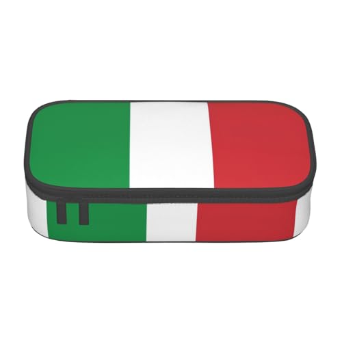 perangg Federmäppchen mit Italien-Flagge, großes Fassungsvermögen, Stiftetasche, Schreibwaren-Organizer mit Reißverschluss, für Büro und Universität von perangg