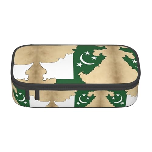 perangg Federmäppchen mit Pakistan-Flagge, großes Fassungsvermögen, Stiftetasche, Schreibwaren-Organizer mit Reißverschluss, für Büro und Universität perangg Federmäppchen mit Pakistan-Flagge, großes Fassungsvermögen, Stiftetasche, Schreibwaren-Organizer mit Reißverschluss, für Büro und Universität von perangg