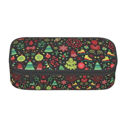 perangg Federmäppchen mit Weihnachtsbaum, großes Fassungsvermögen, Schreibwaren-Organizer mit Reißverschluss, für Büro und Uni perangg Federmäppchen mit Weihnachtsbaum, großes Fassungsvermögen, Schreibwaren-Organizer mit Reißverschluss, für Büro und Uni von perangg