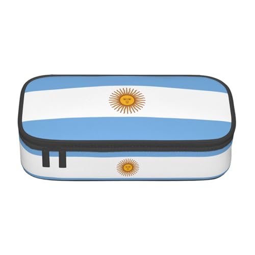 perangg Federmäppchen mit argentinischer Flagge, großes Fassungsvermögen, Stiftetasche, Schreibwaren-Organizer mit Reißverschluss, für Büro und Universität perangg Federmäppchen mit argentinischer Flagge, großes Fassungsvermögen, Stiftetasche, Schreibwaren-Organizer mit Reißverschluss, für Büro und Universität von perangg
