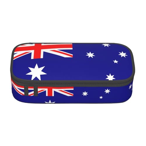 perangg Federmäppchen mit australischer Flagge, großes Fassungsvermögen, Stiftetasche, Schreibwaren-Organizer mit Reißverschluss, für Büro und Universität perangg Federmäppchen mit australischer Flagge, großes Fassungsvermögen, Stiftetasche, Schreibwaren-Organizer mit Reißverschluss, für Büro und Universität von perangg