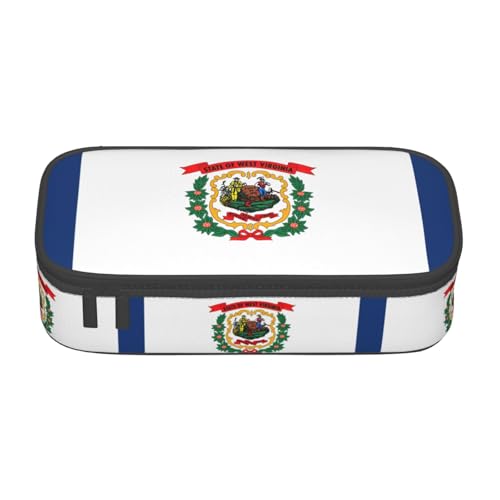 perangg Federmäppchen mit britischer Flagge von West Virginia, großes Fassungsvermögen, Stiftetasche, Schreibwaren-Organizer mit Reißverschluss, für Büro und Uni perangg Federmäppchen mit britischer Flagge von West Virginia, großes Fassungsvermögen, Stiftetasche, Schreibwaren-Organizer mit Reißverschluss, für Büro und Uni von perangg