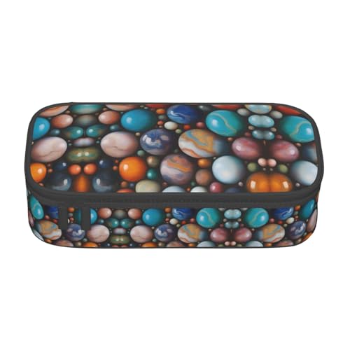 perangg Federmäppchen mit farbigem Marmor, großes Fassungsvermögen, Schreibwaren-Organizer mit Reißverschluss, für Büro und Universität von perangg