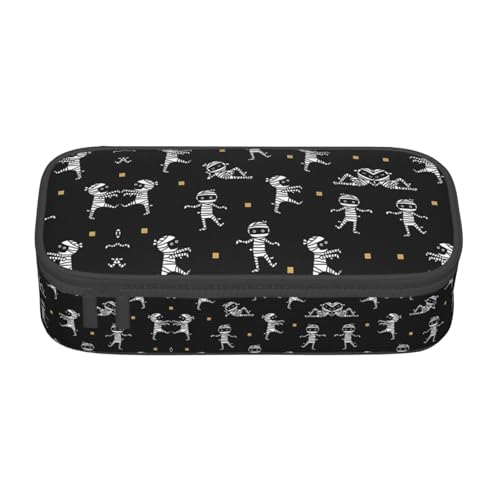 perangg Federmäppchen mit niedlichem Halloween-Muster, großes Fassungsvermögen, Stiftetasche, Schreibwaren-Organizer mit Reißverschluss, für Büro und Uni perangg Federmäppchen mit niedlichem Halloween-Muster, großes Fassungsvermögen, Stiftetasche, Schreibwaren-Organizer mit Reißverschluss, für Büro und Uni von perangg