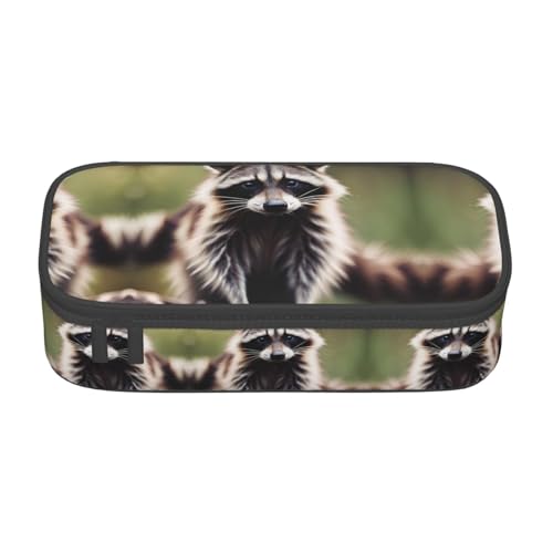 perangg Federmäppchen mit niedlichem Waschbär-Design, großes Fassungsvermögen, Schreibwaren-Organizer mit Reißverschluss, für Büro und Uni perangg Federmäppchen mit niedlichem Waschbär-Design, großes Fassungsvermögen, Schreibwaren-Organizer mit Reißverschluss, für Büro und Uni von perangg