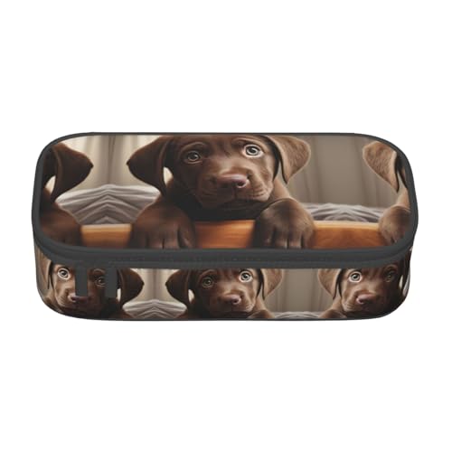 perangg Federmäppchen mit süßem Labrador-Motiv, großes Fassungsvermögen, Stiftetasche, Schreibwaren-Organizer mit Reißverschluss, für Büro und Universität perangg Federmäppchen mit süßem Labrador-Motiv, großes Fassungsvermögen, Stiftetasche, Schreibwaren-Organizer mit Reißverschluss, für Büro und Universität von perangg