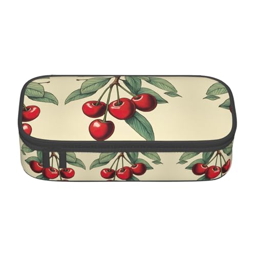 perangg Federmäppchen mit süßer roter Kirsche, großes Fassungsvermögen, Stiftetasche, Schreibwaren-Organizer mit Reißverschluss, für Büro und Universität perangg Federmäppchen mit süßer roter Kirsche, großes Fassungsvermögen, Stiftetasche, Schreibwaren-Organizer mit Reißverschluss, für Büro und Universität von perangg
