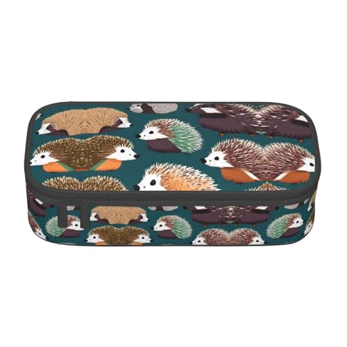 perangg Federmäppchen mit viel Igel, großes Fassungsvermögen, Schreibwaren-Organizer mit Reißverschluss, für Büro und Universität von perangg